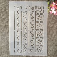 A4 29 ซม.ดอกไม้ขนาดเล็กสี่เหลี่ยมผืนผ้า DIY Layering Stencils ภาพวาดสมุดภาพสี Embossing อัลบั้มตกแต่งแม่แบบ-sfwerwtwere