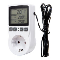 220V EU digital Timer Swith with Temperature Controller Multi-Function Pragramming Socket Plug Outlet Timing 16A 3680W