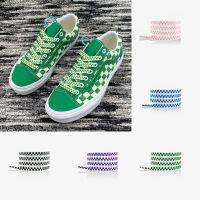 Colorful Checkerboard Printing Shoelaces Women Trend Personality Red Black Mosaic Lattice Sport Casual HIgh top Shoes Laces Drop