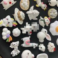 Lovely White Flatback Resin Cabochons Slime Charms Kawaii Controller Animals Flowers Dollhouse Embellishment