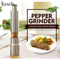 Kaxcio เครื่องบดเกลือและพริกไทย,สแตนเลสปรุงรสปั่นบด Gourmet ปั๊มเดิมและบดเครื่องบดเครื่องเทศ