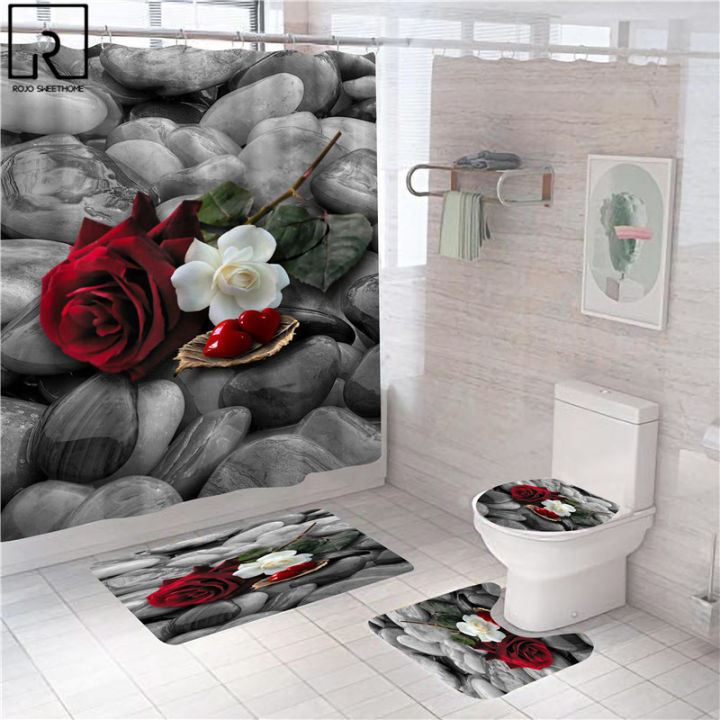 black-shower-curtain-red-rose-print-valentines-romantic-bathroom-decor-modern-home-mat-set-toilet-carpet-wc-rugs-accessories