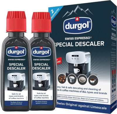 Durgol Swiss Espresso, Descaler and Decalcifier for All Brands of Espresso Machines and Coffee Makers, 125ml (Pack of 2)