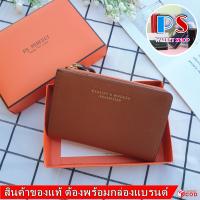 classic&amp;modern ของแท้ กระเป๋าสตางค์ผู้หญิง ขนาดใบกลาง 1 พับ มีช่องซิปใส่เหรียญ หนัง saffiano สวยมาก