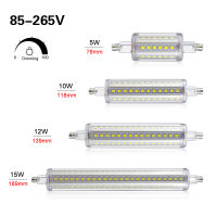 หลอดไฟ R7s หรี่แสงได้220V 5W 79Mm 10W 118Mm 12W 135Mm 189Mm ไฟ Led Smd2835โคมไฟ Led สำหรับสนามหญ้าฟลัดไลท์