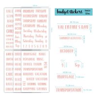 117pcs Rose Gold Budget Stickers Clear Label Stickers for Cash Envelopes Monthly Planners Bills Coupon Savings Money Organizer Stickers Labels
