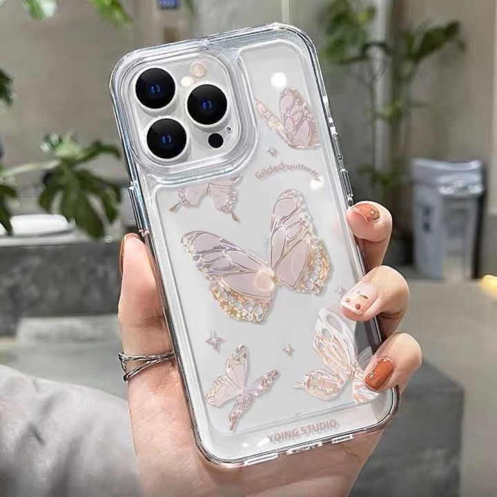 crystal-butterfly-clear-phone-case-compatible-for-tecno-pova-5-lh7n-luxury-transparent-shockproof-bumper-cover