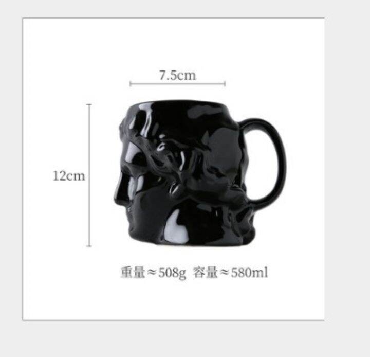 high-end-cups-สร้างสรรค์ถ้วยนมเซรามิกกาแฟ-cupancient-กรีก-apollo-เดวิดหัวถ้วยแก้วประติมากรรมโรมันถ้วยเดวิดถ้วยน้ำ