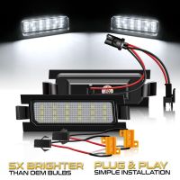 ไฟหมายเลขป้ายทะเบียนรถ LED 18SMD ข้อผิดพลาด2ชิ้นสำหรับ Hyundai I30 GD แอคเซนเอลันตร้า GT Backlight KIA Ceed JD รถจัดแต่งทรงผม