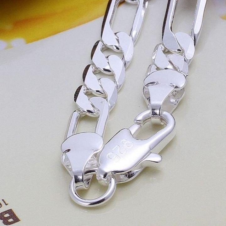 wedding-nice-gift-925-sterling-silver-6mm-chain-men-women-jewelry-fashion-beautiful-bracelet-free-shipping