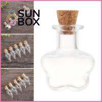 SUN BOX 5pcs เครื่องประดับอัญมณี อุปกรณ์จัดงานแต่งงาน จุกไม้ก๊อก ของตกแต่งบ้าน ขวดเก็บของ ขวดอวยพร ขวดแก้วคอร์ก ขวดตัวอย่างเปล่า