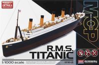 โมเดลเรือไททานิค Academy Model ขนาด 1/1000 AC14217 R.M.S. TITANIC ชิ้นส่วนทำสีมาแล้ว ต้องประกอบเอง