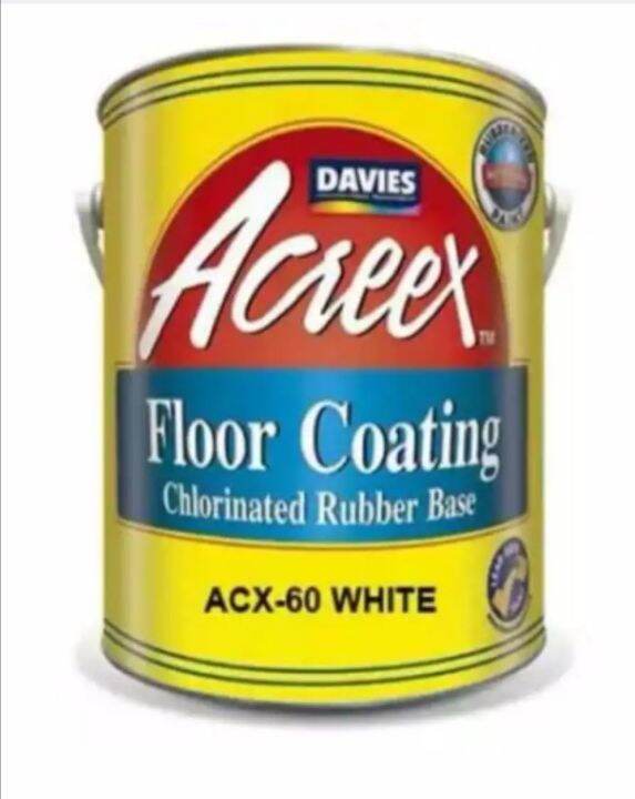 Davies Acreex Rubberize Floor Coating Paint White 1 Gallon ( Limit Your