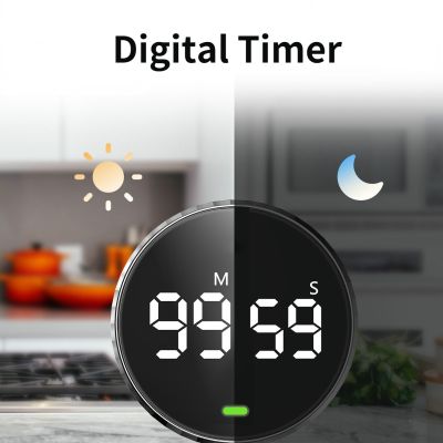 ┅✥✠ Smart Digital Timer Magnetic Suction LED Manual Countdown Alarm Clock Mechanical Cooking Timer Cooking Shower Study Stopwatch