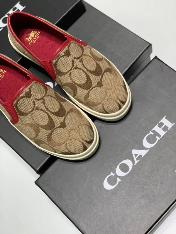 COACH Women Flat shoes Slip-Ons Boat Shoes shoes Loafers women's branded  shoes Giày bốt nữ Giày đế bằng 