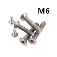 ❉▩◈ 10PCS M6x8/10/12/16/20/25/30/35/50mm GB70.3 Titanium Screws TA2/GR2 Fastener Metric Titanium DIN7991 Countersunk head hex bolt