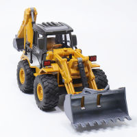 【CW】2in1 Engineering Diecast Set Toys for Boys Alloy Tractor Excavator Bulldozer Kids Truck Children Diecast Farm Vehicle Model Gift