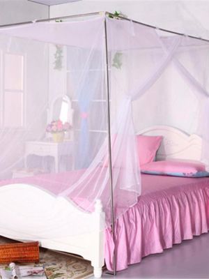 1pcs Moustiquaire Canopy White Four Corner Post Student Canopy Bed Mosquito Net Netting Queen King Twin SizeTH