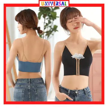 PROMO!!! Bra Korea Tank Top Wanita BH Sport Zipper Resleting Tali 