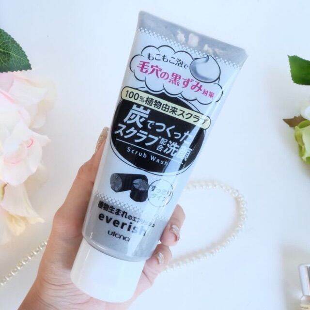 สครับโฟมล้างหน้า-utena-everish-charcoal-face-scrub-wash-135g