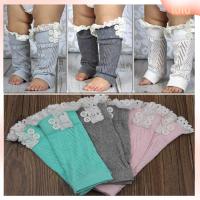 LULU Trendy long Tights Kids Socks Knitted Button Lace Leg Warmers Boot Cuffs