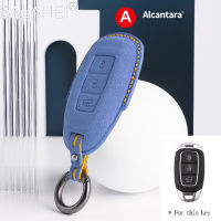 Alcantara หนังนิ่มรถยนต์ที่สำคัญที่ครอบคลุมกรณีผู้ถือสำหรับ Hyundai Santa I20 I30 IX35 Encino Kona Solaris Azera Elantra สำเนียง Creta Santafe