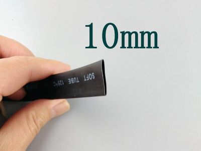 1 Meter/lot 2:1 Black 10mm Diameter Heat Shrink Cable Management