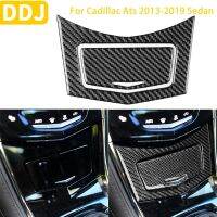 For Cadillac ATS 2013-2019 Sedan Accessories Car Carbon Fiber Interior Central Storage Cover Trim Sticker Decoration