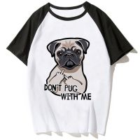 Pug Tshirt อะนิเมะญี่ปุ่นผู้หญิงเสื้อยืดสตรีทแวร์ Y2k กราฟิก