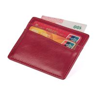 1 Pc Ultra Thin Genuine leather ID Credit Card Holder Cards Holder Coin Purse Thin Money Case for Men Women Cover Pouch Bag Card Holders
