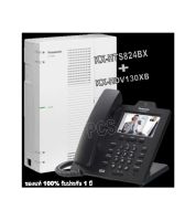 Panasonic KX-HTS824BX ตู้สาขาโทรศัพท์ ขนาด 4 สายนอก 8 สายใน ระบบโทรศัพท์สำนักงาน พร้อมโทรศัพท์ KX-HDV130XB