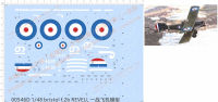 148 UK Royal Airforce บริสตอล F2B REVELL Fighter Model Kit Water Slide Decal