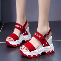 xfcbf2022 New Summer Women Platform Sandals Female Wedges Comfortable Shoes for Women Fish Toe Outdoor Height Increase Sandalia