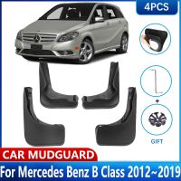 ที่ปัดโคลนแผ่นบังโคลนรถล้อรถยนต์สำหรับ Mercedes Benz B Class W246อุปกรณ์เสริม2012 ~ 2019ป้องกันแผ่นบังโคลนป้องกันด้านหน้าสติกเกอร์บังโคลน