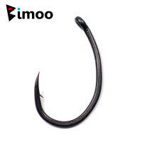 Bimoo 100pcs Coating Carp Hooks Yn High Carbon Steel Matt Black with Barb Size 2 4 6 8 10 Europe Japan Carp Fishing Hook