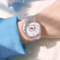 READY Woman Watch Cute Simple Transparent Watch Casual Candy Color Fruit Watch Jelly Watch