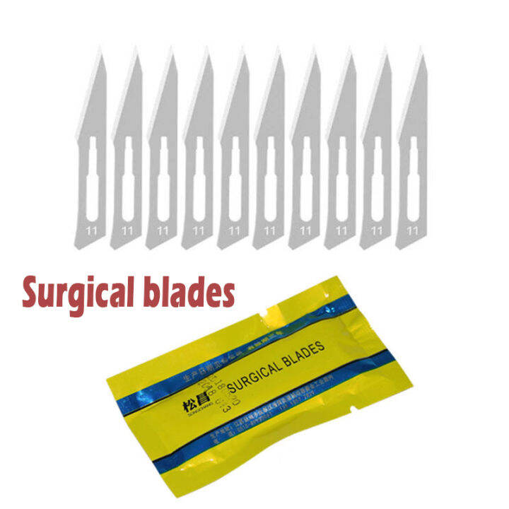 10Pcs Scalpel Blade 11 23 Carbon Steel Sterile Scalpel Surgical
