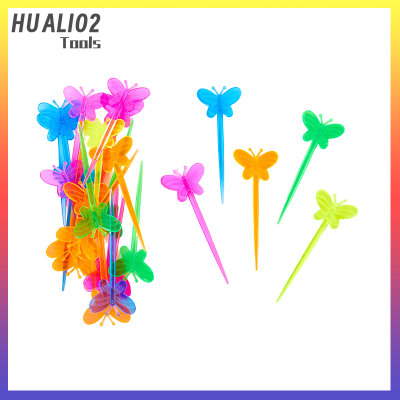 HUALI02การ์ตูนสัตว์25/50ชิ้นส้อมผลไม้เด็กเค้กขนมส้อมขนมผลไม้ส้อมผลไม้ S