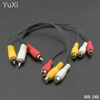 ❈ YuXi 3RCA rewolucja 6RCA kobieta 1:2 AV kabel audio i wideo 3 rewolucja 6 kobieta lotus kabel do telewizora DVD wymienić