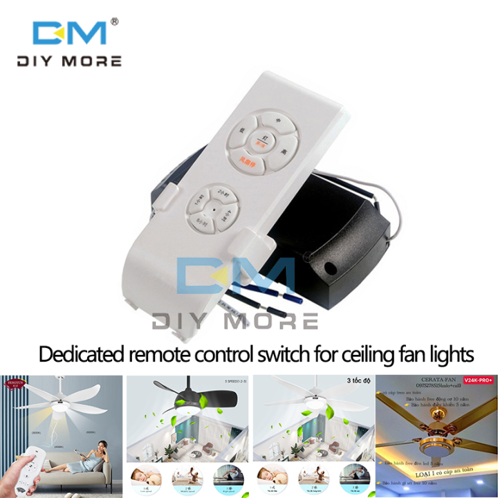diymore Universal Ceiling Fan Remote Control Kits Fan Speed Light