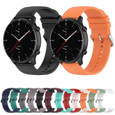 [ฮอต] สายรัดนาฬิกาข้อมือซิลิโคนนิ่ม22มม. สำหรับ Huami Amazfit GTR 2e /Amazfit GTR 47มม. สมาร์ทวอทช์สำหรับ Huami Amazfit สายรัด2เส้น