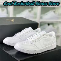 2023 Original J 1 Golf “Triple White” Low Cut Basketball Shoes Casual Sneakers for Men Women Basketball Shoes