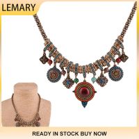 Lemary ใหม่ยิปซีชาติพันธุ์เผ่าตุรกี Boho โซ่เสนอราคาสร้อยคอพู่จี้ขอบ