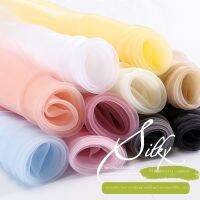 100×150CM ผ้าเข้ารหัส Organza Organza Gauze เส้นด้ายเย็บปักถักร้อย Marriage Gauze Net Yarn Dust-Proof Gauze Bitter Fleabane Bitter Fleabane Skirt Fabric