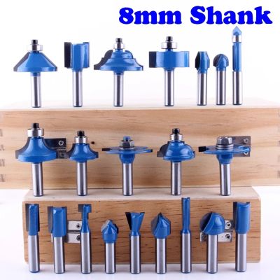 1pcs 8mm Shank wood router bit Straight end mill trimmer cleaning flush trim corner round cove box bits tools Milling Cutter