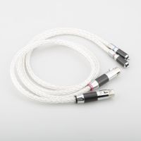New 8AG Signature OCC Silver Plated RCA Male To XLR Female Plug Audio Cable XLR (female) To RCA (male) Audio Cable