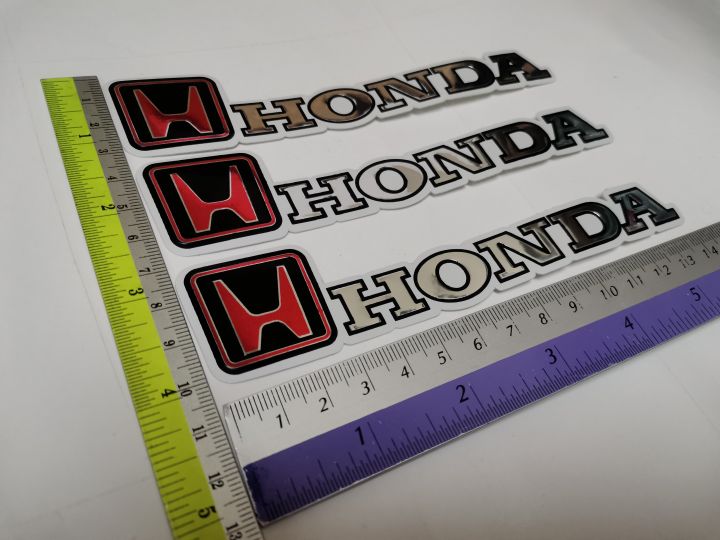 สติ๊กเกอร์ฟอยด์-ปั๊มนูน-คำว่า-honda-ติดรถ-แต่งรถ-ฮอนด้า-sticker-สวย-ขนาด-3x14-ซม-สวย-งานดี-หายาก-ติดท้ายรถ-ติดข้างรถ-ติดประตูรถ