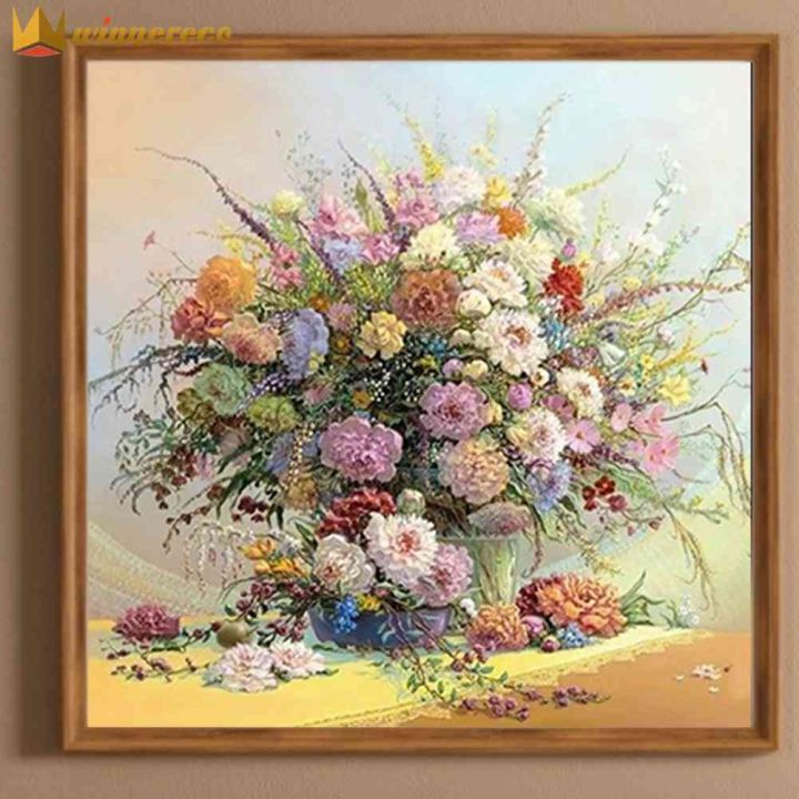 5D Diamond Painting Yellow Vase of Flowers Kit