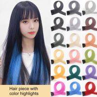 【cw】 Hair Colors Straight Hanging Ear Wig Extension Synthetic Hairpiece Hairpins