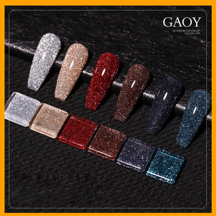 สีเจลgaoy-สีทาเล็บเจล-สีเจลแฟลชไดมอนด์กลิตเตอร์-รุ่น-ยาทาเล็บเจล-สีเล็บเจล